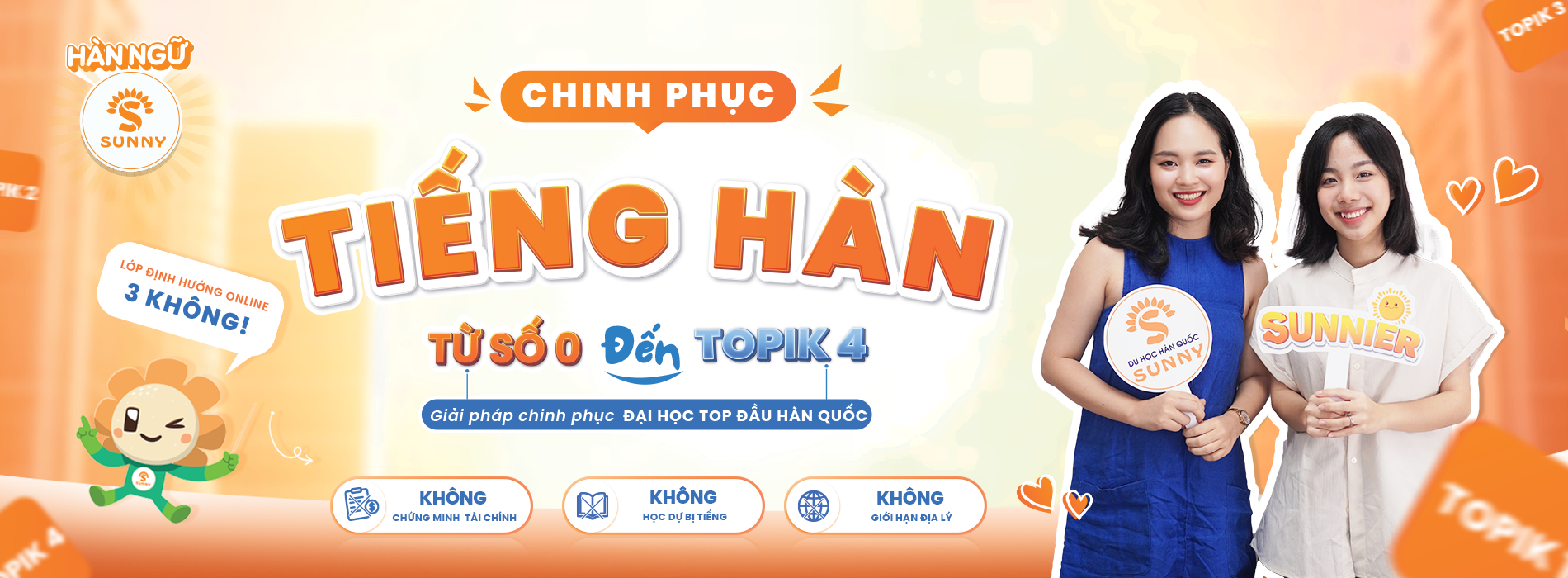 Hàn Ngữ Sunny — Chinh phục tiếng Hàn từ số 0 đến TOPIK 4